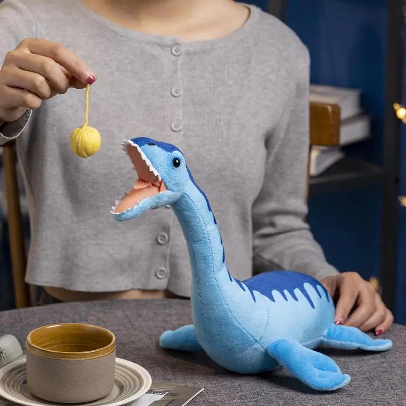 Legend Simulation Plesiosaurus Dinosaur Plush Toys Real Life Mosasaur Loch Ness Monster Stuffed Animal Dolls Boys Gift For Kids
