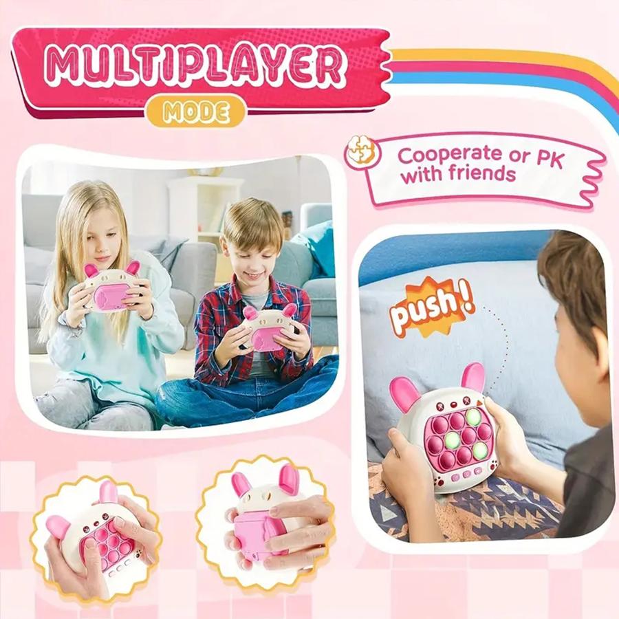 Popping Quick Push Game Console, Pop-up Game Fidget Toy, Pop It Game Controller, Gift Stress Relief Model, Stress Anxiety Relief Sensory Toy, Anxiety Fidgets, Round, Birthday Gift, Christmas Gift