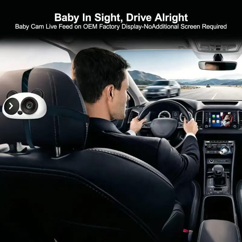 1080P Wireless Baby Car Camera, 150° Wide Angle In-Car Monitor, Compatible with Car Display Screens, Split-Screen Display, Easy Installation, Baby and Pet Monitoring
