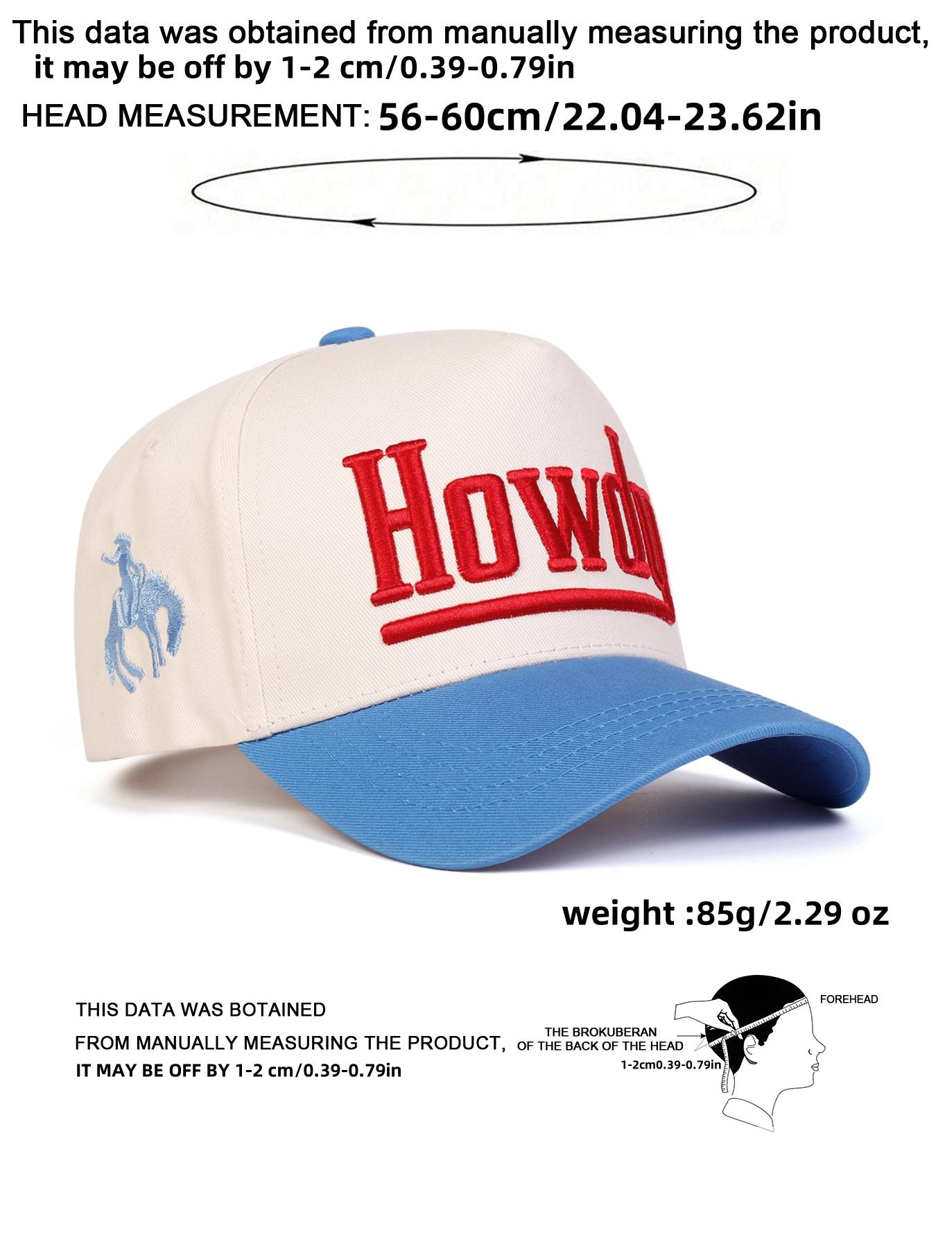 Unisex Howdy Embroidered Baseball Cap, Adjustable Outdoor Sun Protection Hat, Casual Striped Fitted Cap for Spring & Fall Travel