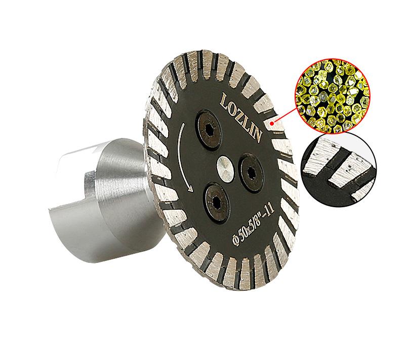 2PCS 2"(50MM) Diamond Saw Blade with Removable Flange - Professional Engraving Disc for Granite, Marble, Concrete, Stone - Angle Grinder Grinding Carving Tool Cutting Hardware