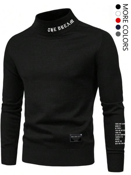 Men's Casual Slim Fit Basic Tops Knitted Lightweight Turtleneck Pullover Sweater Knitwear, Mens Long-Sleeved Urban Style Sweashirt, Soft And Warm For Everyday Wear In Fall Outfits And Winter Outfits Men's Casual Slim Fit Basic Tops Knitted Lightweight Turtleneck Pullover Sweater Knitwear, Mens Long-Sleeved Urban Style Sweashirt, Soft And Warm For Everyday Wear In Fall Outfits And Winter Outfits