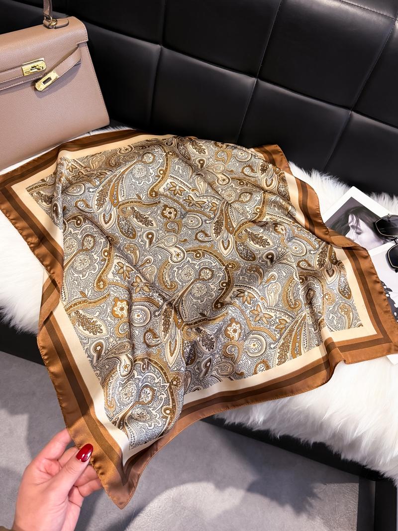 Women's Paisley Print Square Scarf, Boho Style Bandana for Women, Fashionable Hair Accessories for Daily Wear, Trendy All-match & Exquisite Scarf for Birthday Gift, Boho Style Shawl