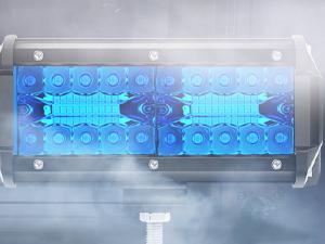 Nilight 6.5inch LED Light Pod Blue Triple Row 2PCS 120W Flood Spot Combo Driving Fog Lights Fishing Hunting  Safety Signal Deck Trailer Light light pod fog  dealsforyoudays