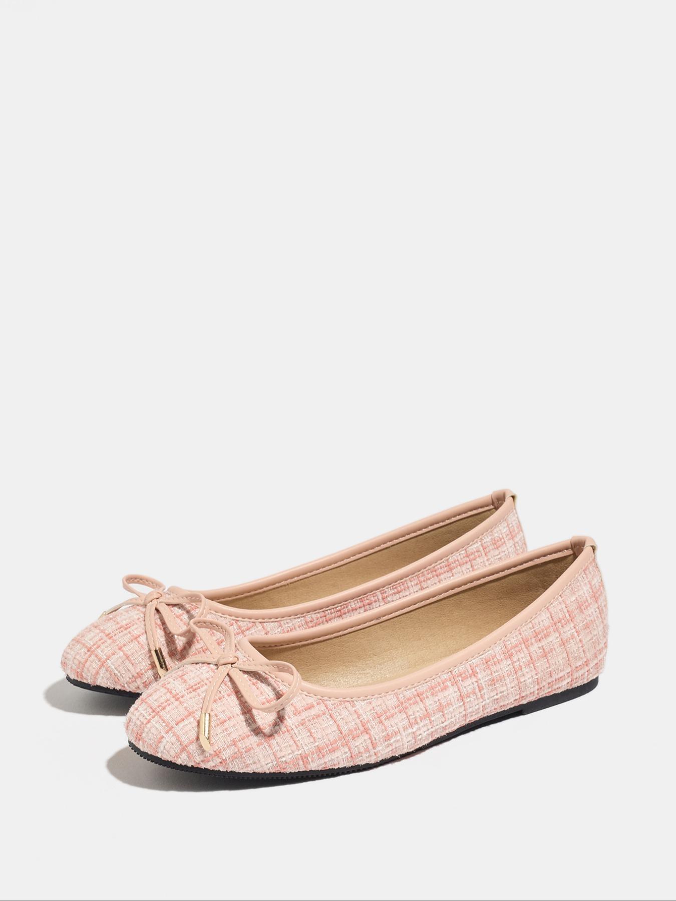 Women's Round Toe Slip-On Ballet Flats, Fashion Flat Shoes, Soft Sole Comfortable Casual Shoes, Elegant Bow Design, Perfect for Walking & Shopping