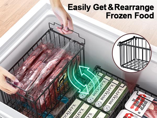 Msercuor Upgraded Freezer Organizer Bins2/4/6/8 Pack MAX Capacity Stackable Baskets for 5/7 Cu.FT Deep Freezers Rust-Proof Airflow-Friendly Kitchen & Pantry Storage Heavy-Duty Anti-Rust Metal Msercuor Upgraded Freezer Organizer Bins2/4/6/8 Pack MAX Capacity Stackable Baskets for 5/7 Cu.FT Deep Freezers Rust-Proof Airflow-Friendly Kitchen & Pantry Storage Heavy-Duty Anti-Rust Metal