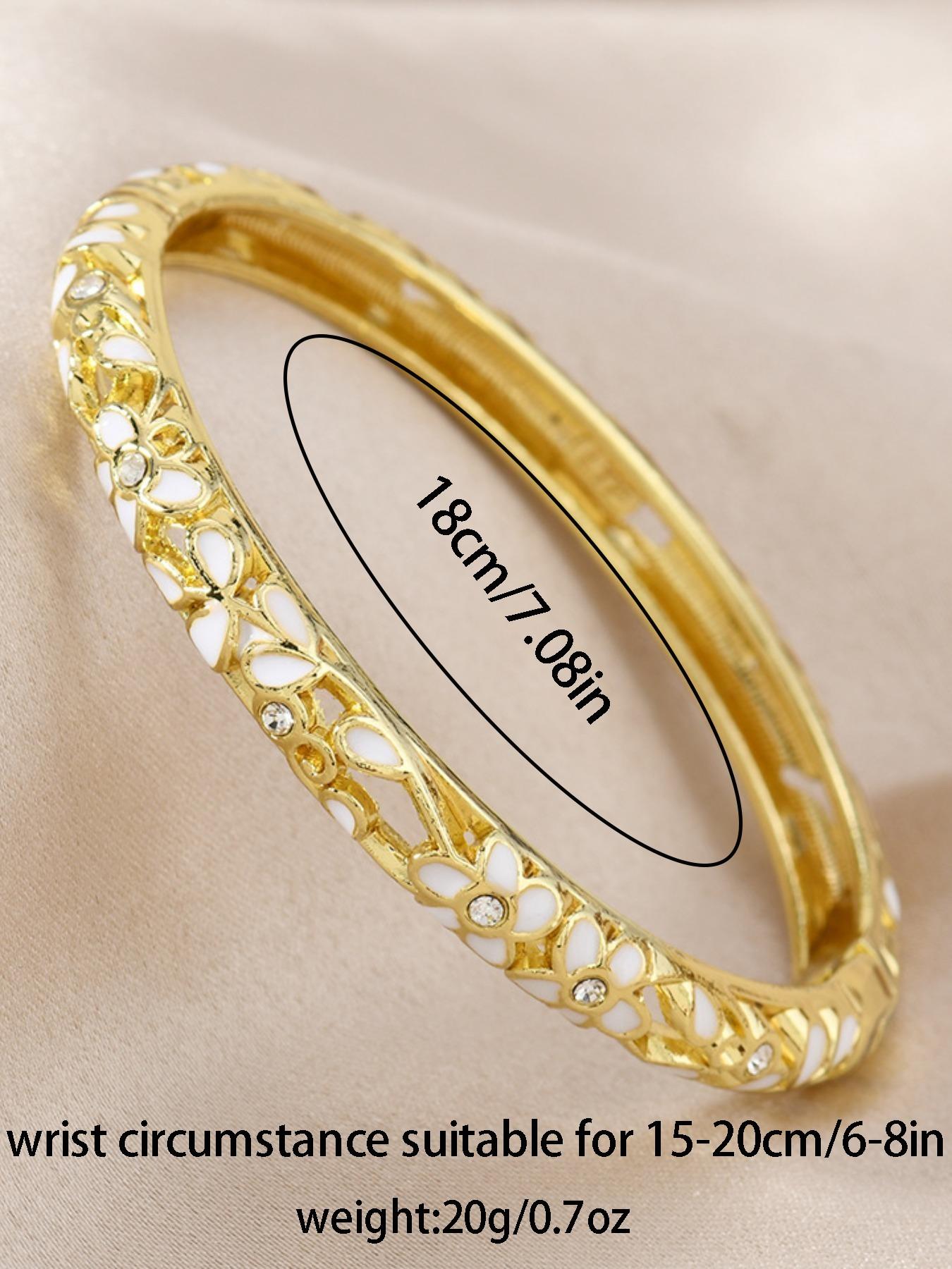 Vintage Court Style Oil Drip Flower Exquisite Bangle Bracelet, Jewelry Bracelets, Versatile Accessory, Elegant Geometric Design, Perfect Gift for Valentine's Day, Christmas, Parties, Anniversaries