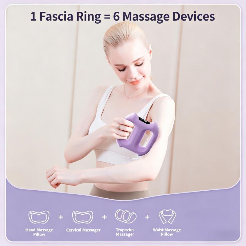 Mini Vibrating Massage Ring | Deep Tissue Muscle Relief for Home & Yoga