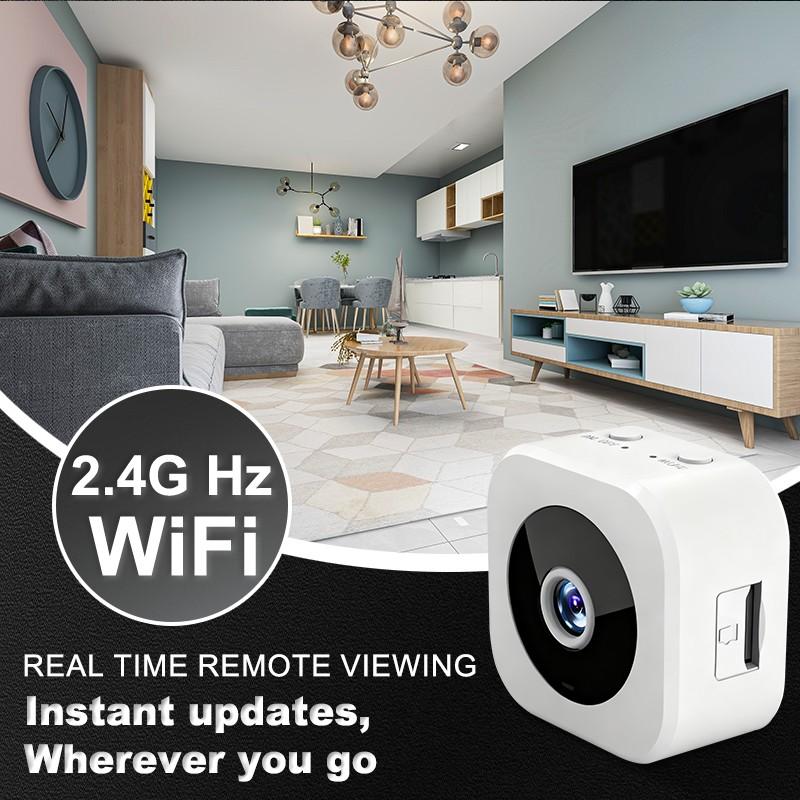 Wireless Security Camera, 2-Pack Rechargeable Indoor Cameras, Home Monitoring Camera, 480p HD, Motion Detection, Easy Setup, Alexa Compatible, Home/office Use