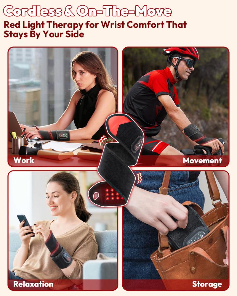 1PC Wearable Infrared Heating & Vibration Wrist Wrap for Body Hands Arm & Knee,Cordless Massager with 36 LEDs,Adjustable Heat for Office Travel & Sports Relaxation, Relaxation Aid 1PC Wearable Infrared Heating & Vibration Wrist Wrap for Body Hands Arm & Knee,Cordless Massager with 36 LEDs,Adjustable Heat for Office Travel & Sports Relaxation, Relaxation Aid