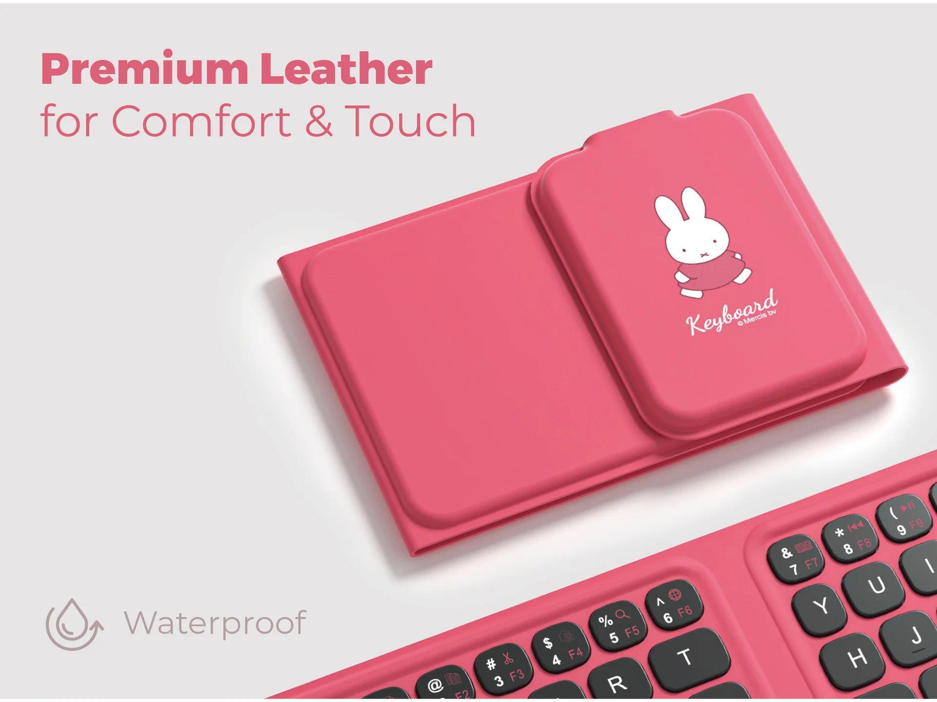 kawaii Miffy Foldable Wireless Bluetooth Keyboard for Connecting