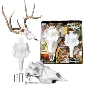 Skull Master by Illusion| Color: White| European Mount| Antler Mounting Kit| Euro Mount| 3D Modeled Replica Deer Skull| Taxidermy| For Harvested and Shed Antlers| Universal Sizing