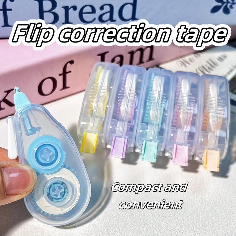 6pcs Soft Correction Tape Set, Transparent Portable Design, Smooth Durable, No Peeling or Cracking, Ideal for Learning and Writing Corrections, Essential Stationery