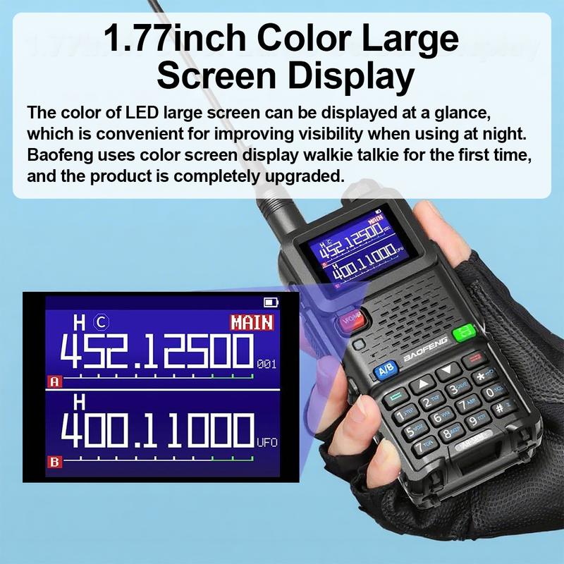 BAOFENG GMRS Radio 5RH 10W Ham Radio Long Range, Handheld Two Way Radio UV-5R Upgraded Walkie Talkies with 771 Upgraded Antenna, Perfer for Camping Hiking Hunting Fishing Cruise Road Trip, Audio BAOFENG GMRS Radio 5RH 10W Ham Radio Long Range, Handheld Two Way Radio UV-5R Upgraded Walkie Talkies with 771 Upgraded Antenna, Perfer for Camping Hiking Hunting Fishing Cruise Road Trip, Audio