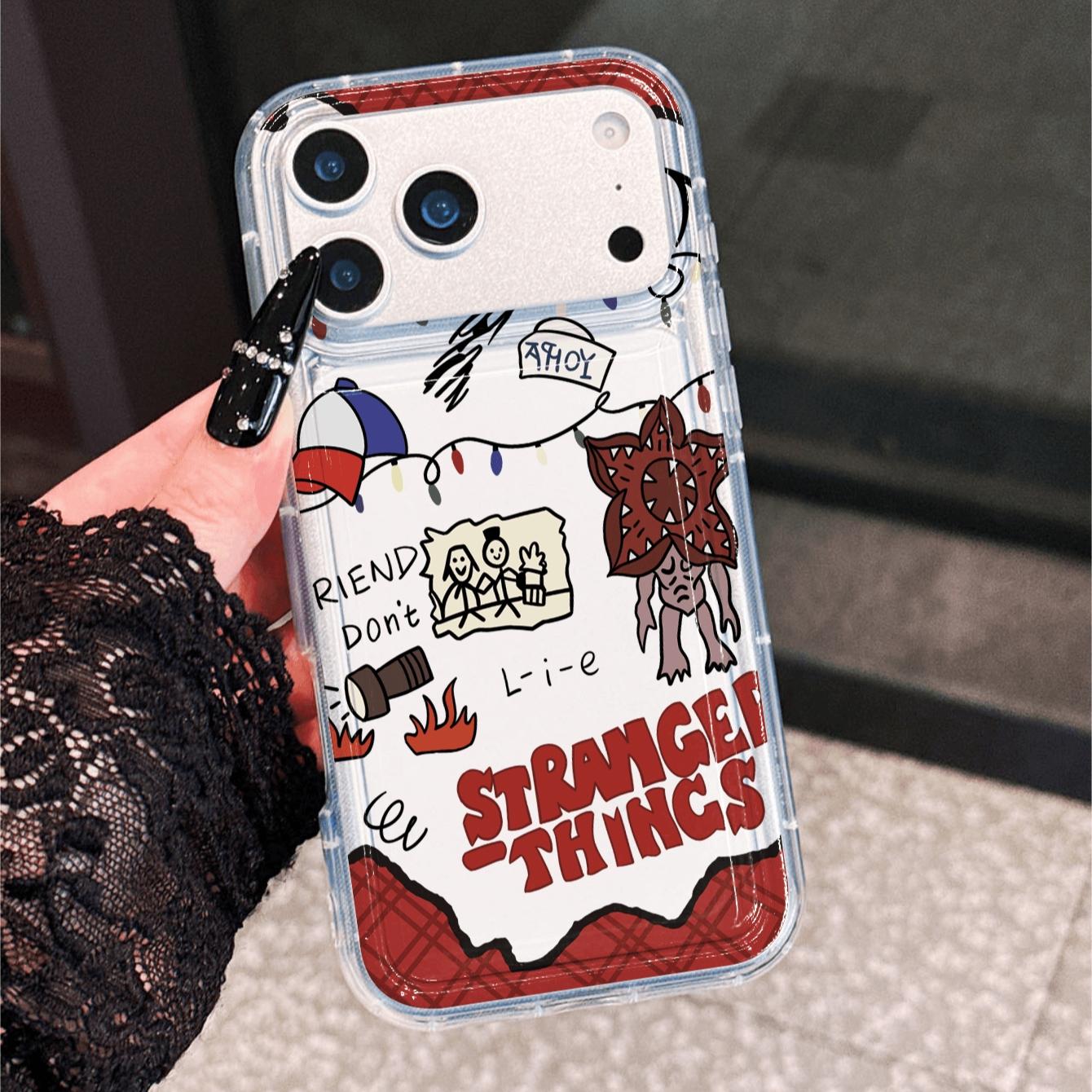 Clear Transparent Shockproof Stranger Things Graphic Phone Case