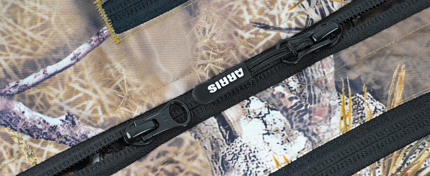 ARRIS Heated Hunting Vest for men, Size Adjustable 7.4V Camo Heating Vests with Battery for Hunting, Hiking