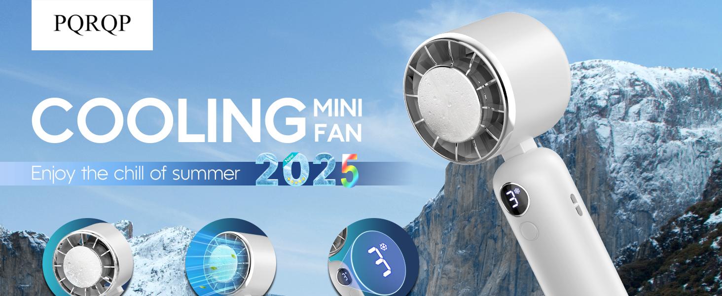 Portable Handheld Turbo Fan, 3 Gear Wind, Battery Operated, Up to 18 Working Hours, 3 IN 1 Hand Fan with Air Turbo Tech Cooling Fan for Outdoor Activities, Travel, Working,fathersdaygifts