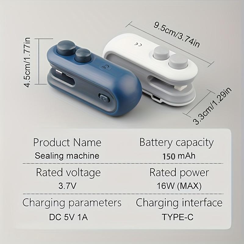 Mini Sealing Machine Compact Size Dual Function Cut & Seal, Easy Button Operation, Hand Protection, Snack Preservation, Small Home Use, Plastic Bag Sealer