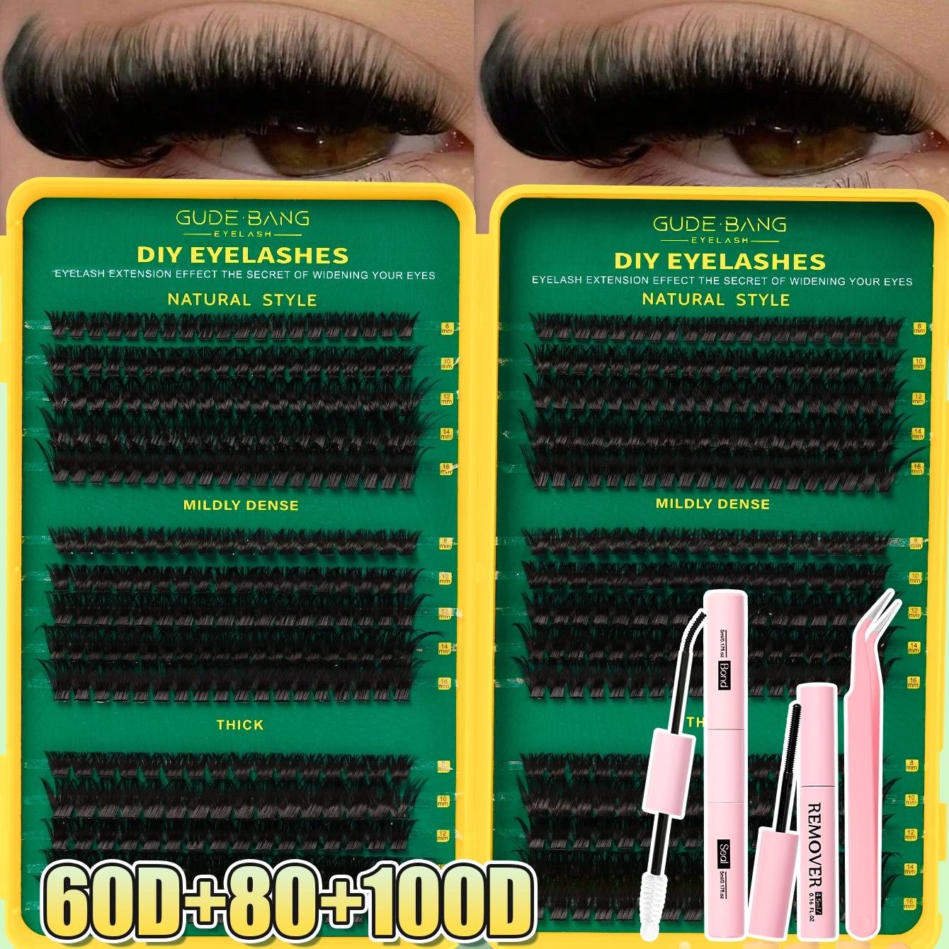 540pcs Lash Extension Kit with Glue, Tweezers, Remover, Eyelash Extensions, D Curl Mixed 8-16mm, 60D+80D+100D, Home Use, Beginner Friendly Eyelashes 540pcs Lash Extension Kit with Glue, Tweezers, Remover, Eyelash Extensions, D Curl Mixed 8-16mm, 60D+80D+100D, Home Use, Beginner Friendly Eyelashes