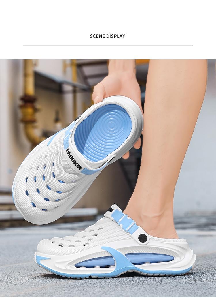 3 Color Functional Hole Slippers, Thick Sole Breathable One-Step, Fashion Woven Strap, Unisex Outdoor Casual Cool Sandals