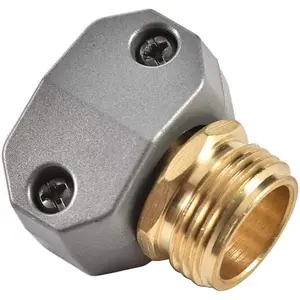 Zinc and Brass Male Clamp Coupling,Fits 3/4" or 5/8" Garden Hose Repair Fitting