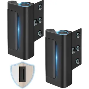 Door Reinforcement Lock for Front Door, Child Proof Top of Door Safety Latch Extra Flip Door Lock Withstand 800 Lbs High Home Security Night Guardian for Inward Swinging Doors Kids Safety Stop Entry