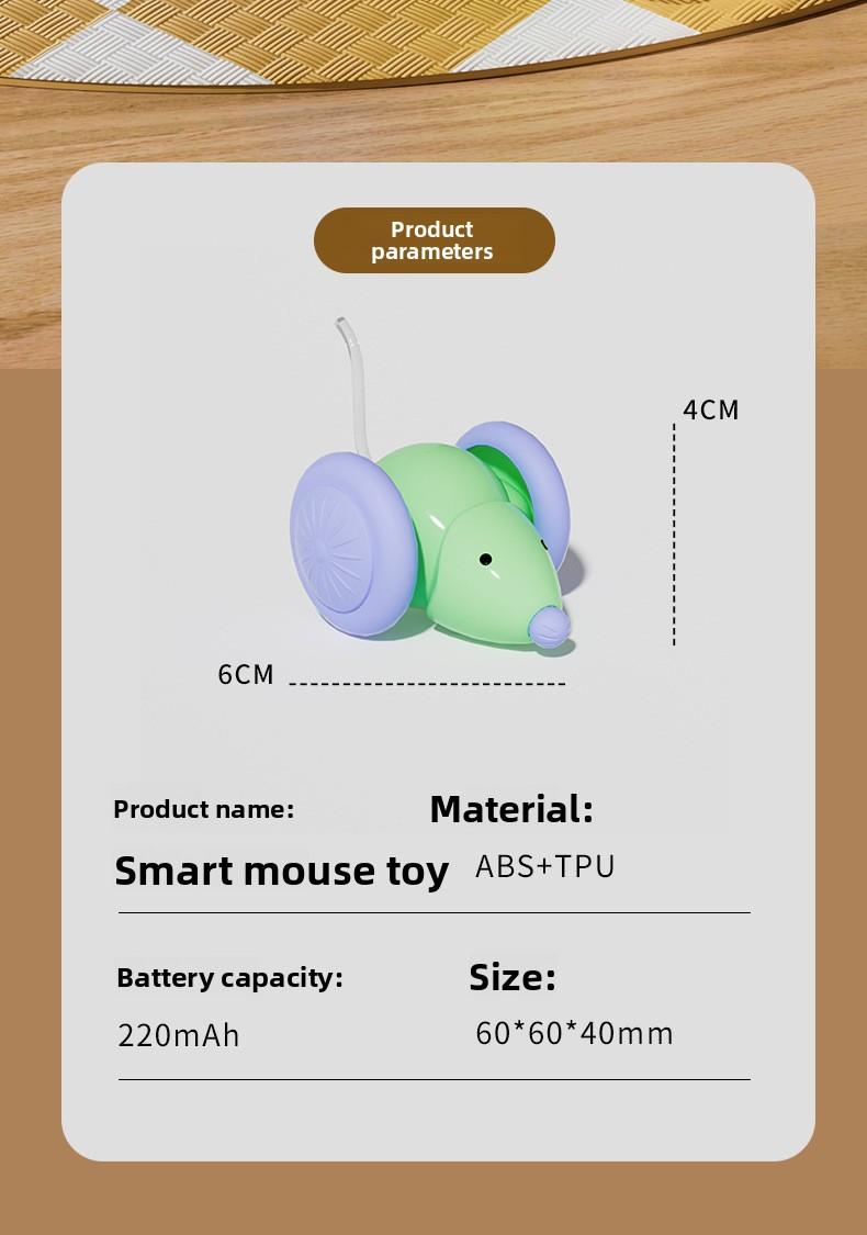 Pet toy - Self-amusement device to relieve boredom for cats.Electric mouse, intelligent running vehicle.Cat and mouse toy "Mimi"