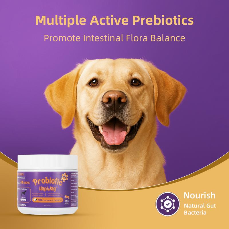 HAPWAG 8-in-1 Multivitamin Soft chews for Dogs- Probiotics, Gut & lmmune Suppor - Chicken Flavor - 90 Treats