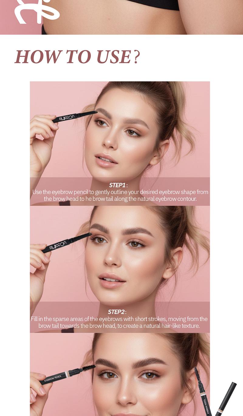 uCoolMe Smooth Machete Eyebrow Pencil, 1 Count Long Lasting Eyebrow Pencil, Waterproof Blade Eyebrow Pencil –Eye Brow Makeup Tool, Makeup Accessories, Cosmetic Product for Women 24H Stay, No Smudge, Easy Natural Brows TikTokShopBlackFriday