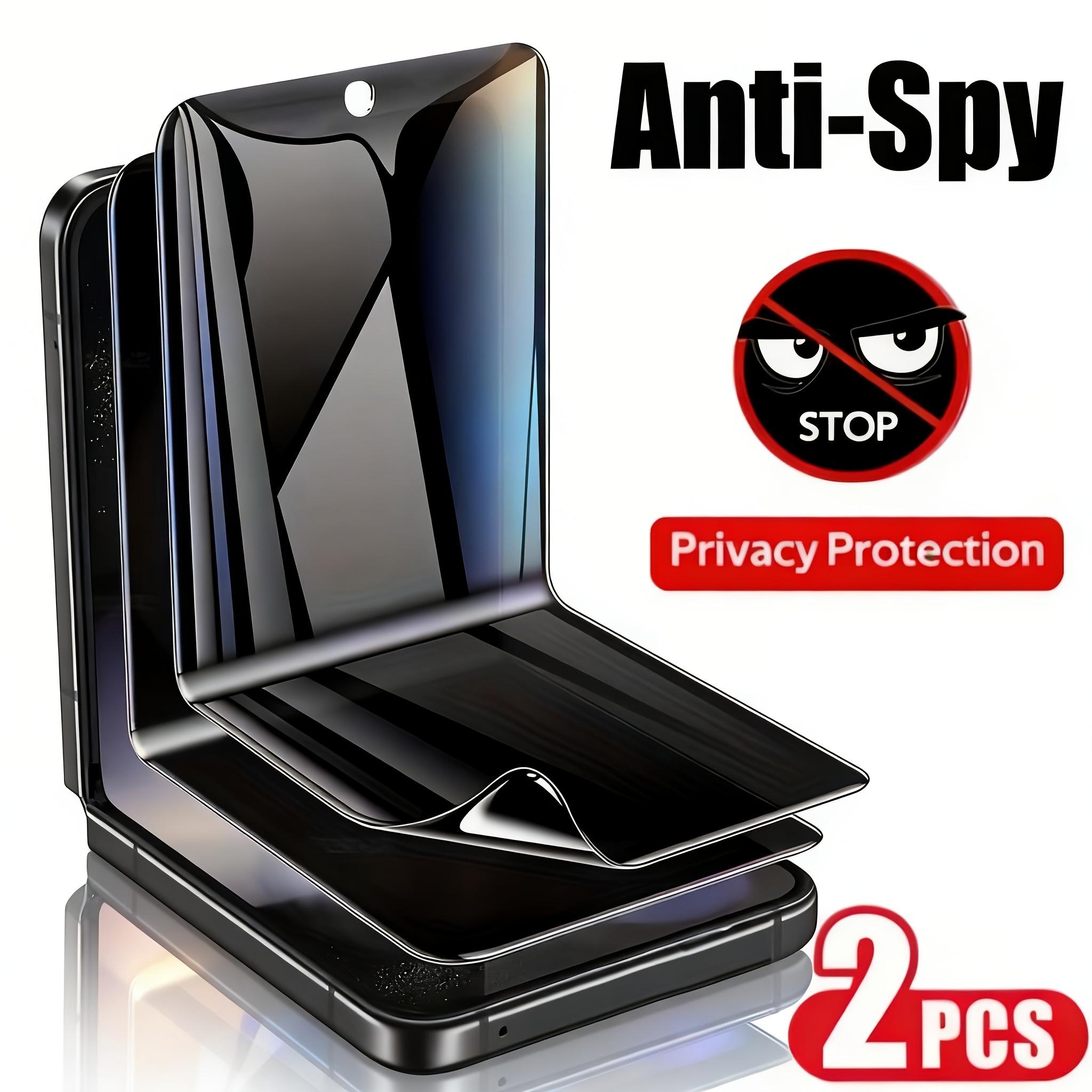 2 pcs Full Cover Anti Spy Hydrogel Film For Samsung Galaxy Z Flip 7/SE/Z Flip 6/Z Flip 5/Z Flip 4/Z Flip 3 Screen Protector For Samsung ZFlip3/ZFlip4/ZFlip5/ZFlip6/ZFlip7 Privacy Hydrogel Screen Protector Film (Not Glass)