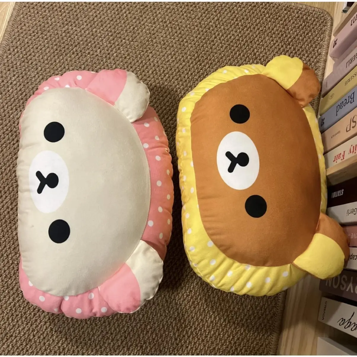Rilakkuma Kawaii Bear Stuffed Doll Soft Sofa Pillow Anime Nap Cushion Bedroom Decor Xmas Gift for Girlfriend