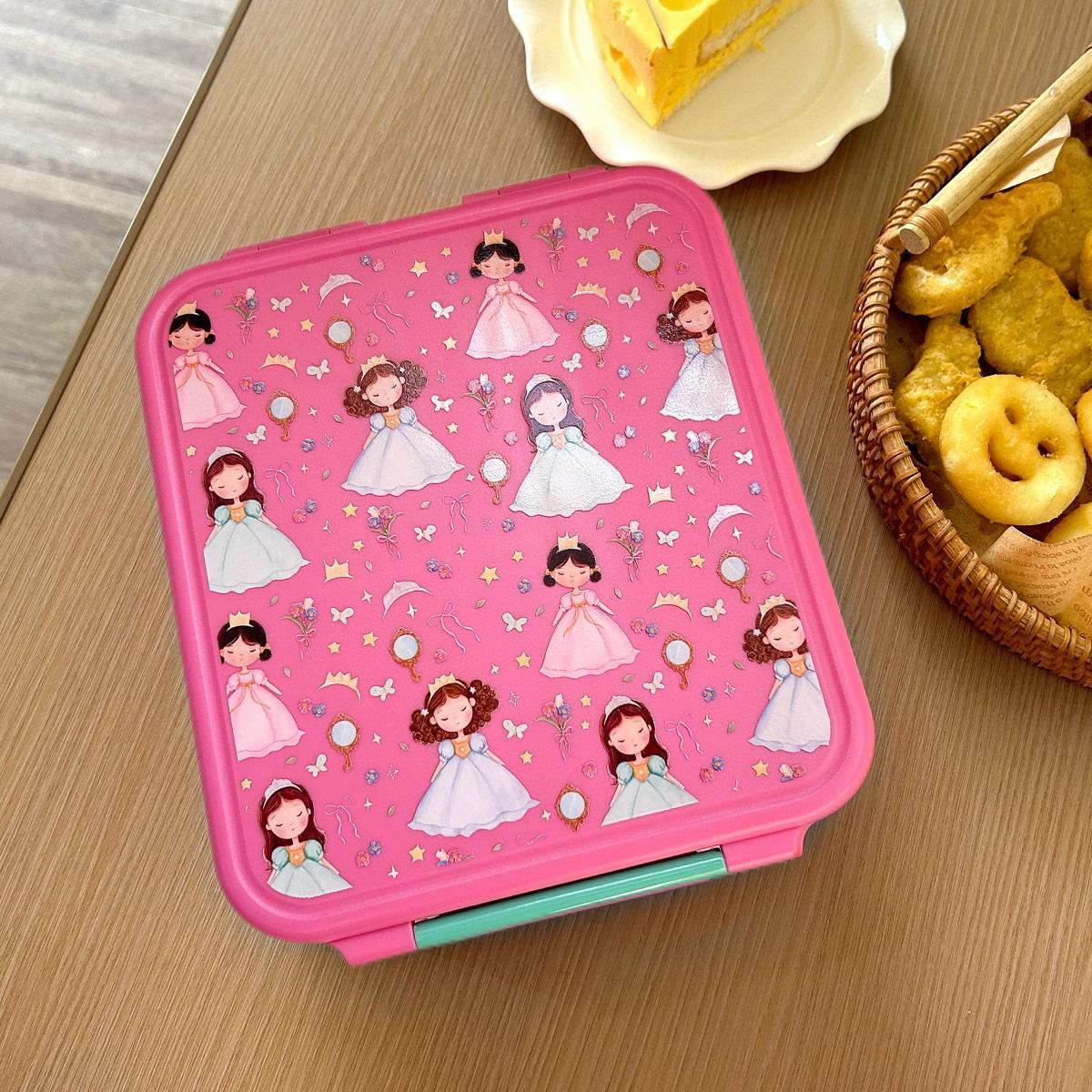 Cute Cartoon Bento Lunch Box with Soup Thermo, Kids Leakproof 4 Compartments, Insulated Food Jar for School Travel, Leak-Proof Bento Box with Spoon