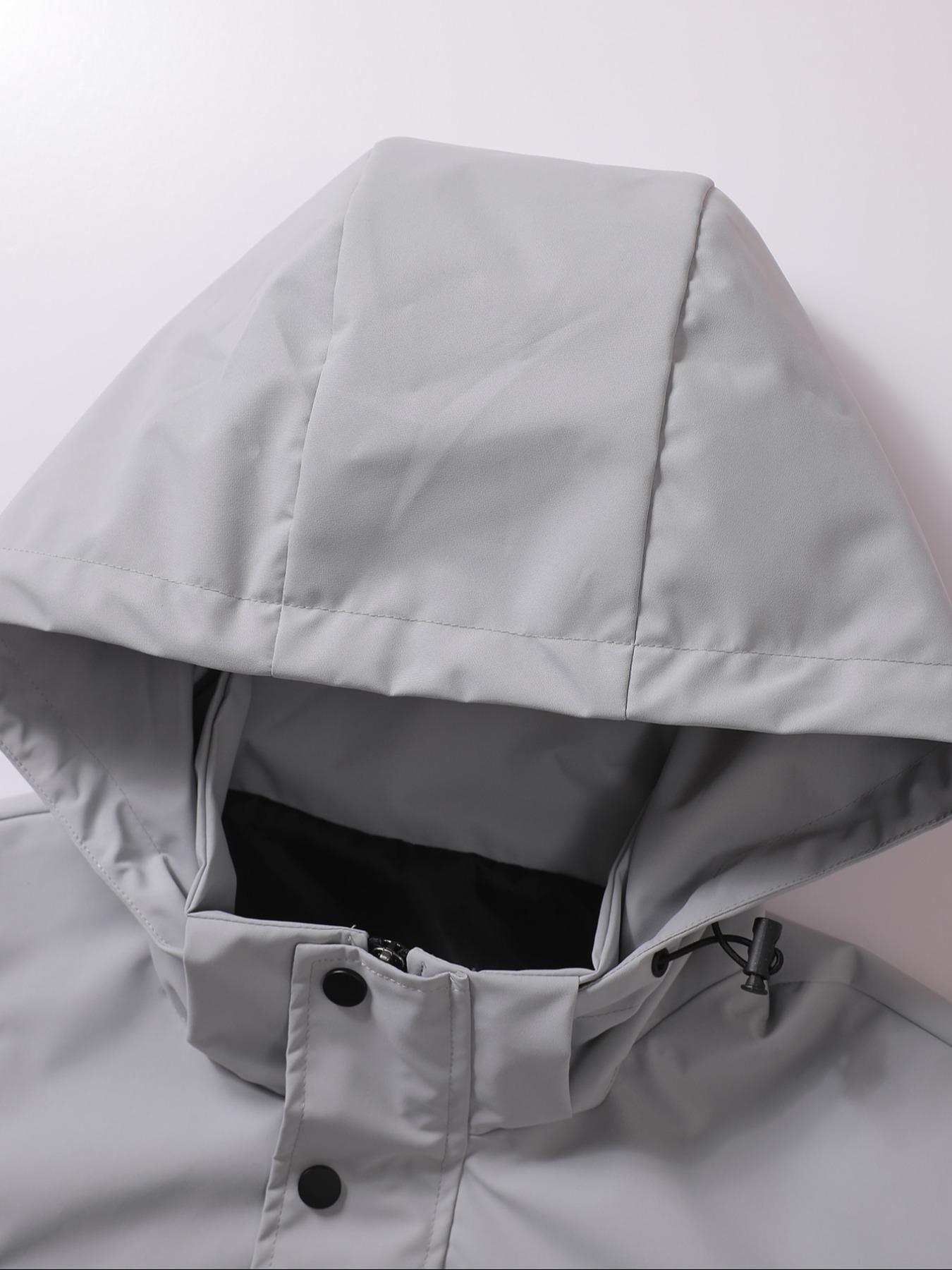 Men's Functional Workwear Jacket, Multi-Pocket Hooded Coat, Waterproof Durable, Outdoor Adventure, Hiking Camping, Fall Winter