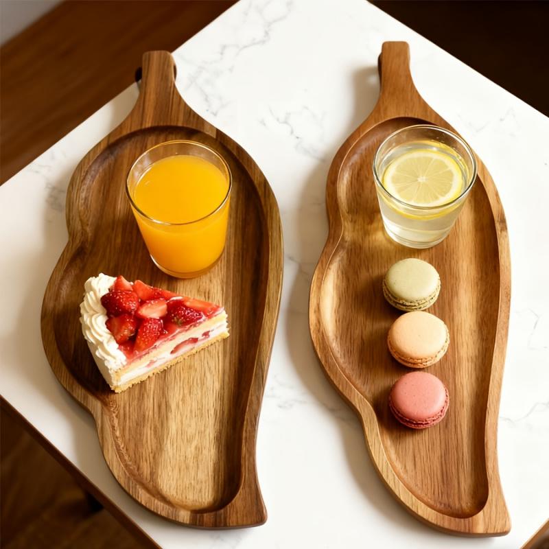 Elegant Leaf-Shaped Tray, Multi-Functional Dish for Tea Parties, Cheese Platters, Christmas Decorations, Breakfast Plate, Outdoor Party Accessory
