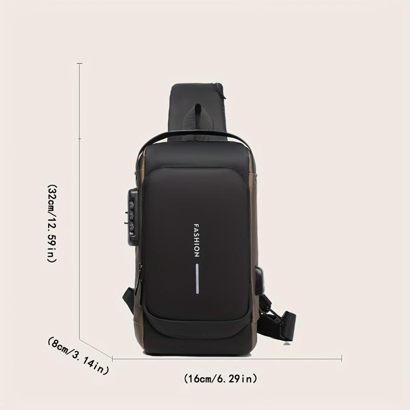 Men's Anti-Theft Chest Bag with Combination Lock — Durable Oxford Fabric, Adjustable Shoulder Strap; Ideal for Motorcycling and Casual Sports; Crossbody Style with a Summer Vibe. Men's Anti-Theft Chest Bag with Combination Lock — Durable Oxford Fabric, Adjustable Shoulder Strap; Ideal for Motorcycling and Casual Sports; Crossbody Style with a Summer Vibe.