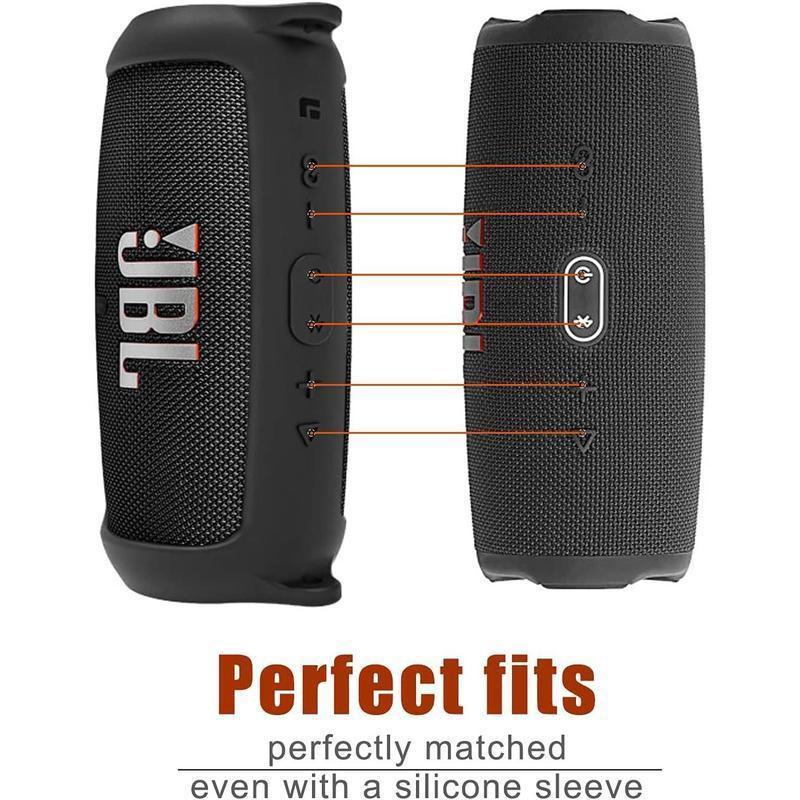 For JBL Charge 6 Waterproof Portable Bluetooth Speaker Silicone Case,Soft Protective Sleeve Cover with Shoulder Strap for JBL Charge 6 Speaker，This product comes with a protective case and a speaker.  Outdoor speaker