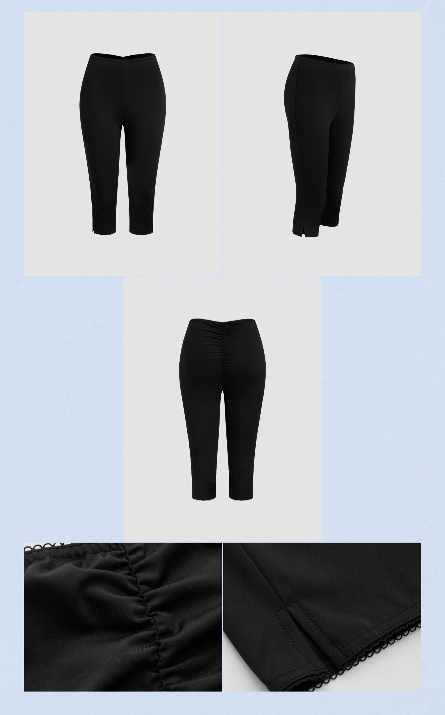 Cider Low Rise High Stretch Split Knee Length Leggings