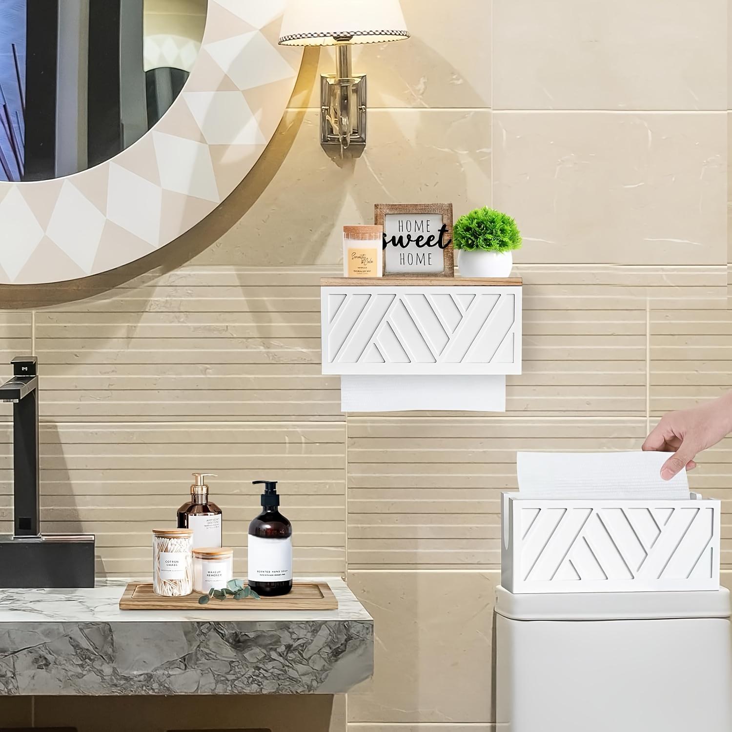 Paper Towel Dispenser Wall Mount, Paper Towel Holder Wall Mounted with Lid, Solid Commercial C-Fold, Z-Fold, Trifold Hand Paper Towel Holder Hand Towel Holder for Bathroom Kitchen Decor