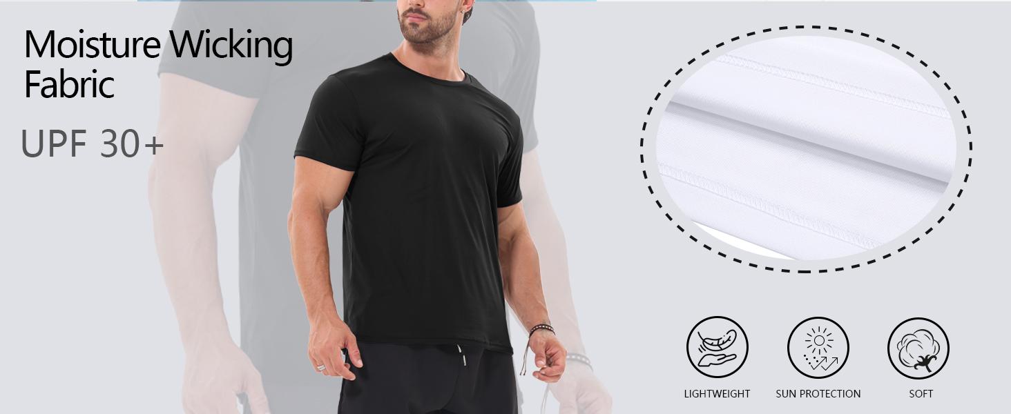 TELALEO 6 value pack Workout Shirts for Men Short Sleeve Athletic Active Tops Quick Dry Crew Neck T Shirt for Running Gym Tees gymshirts dealsforyoudays