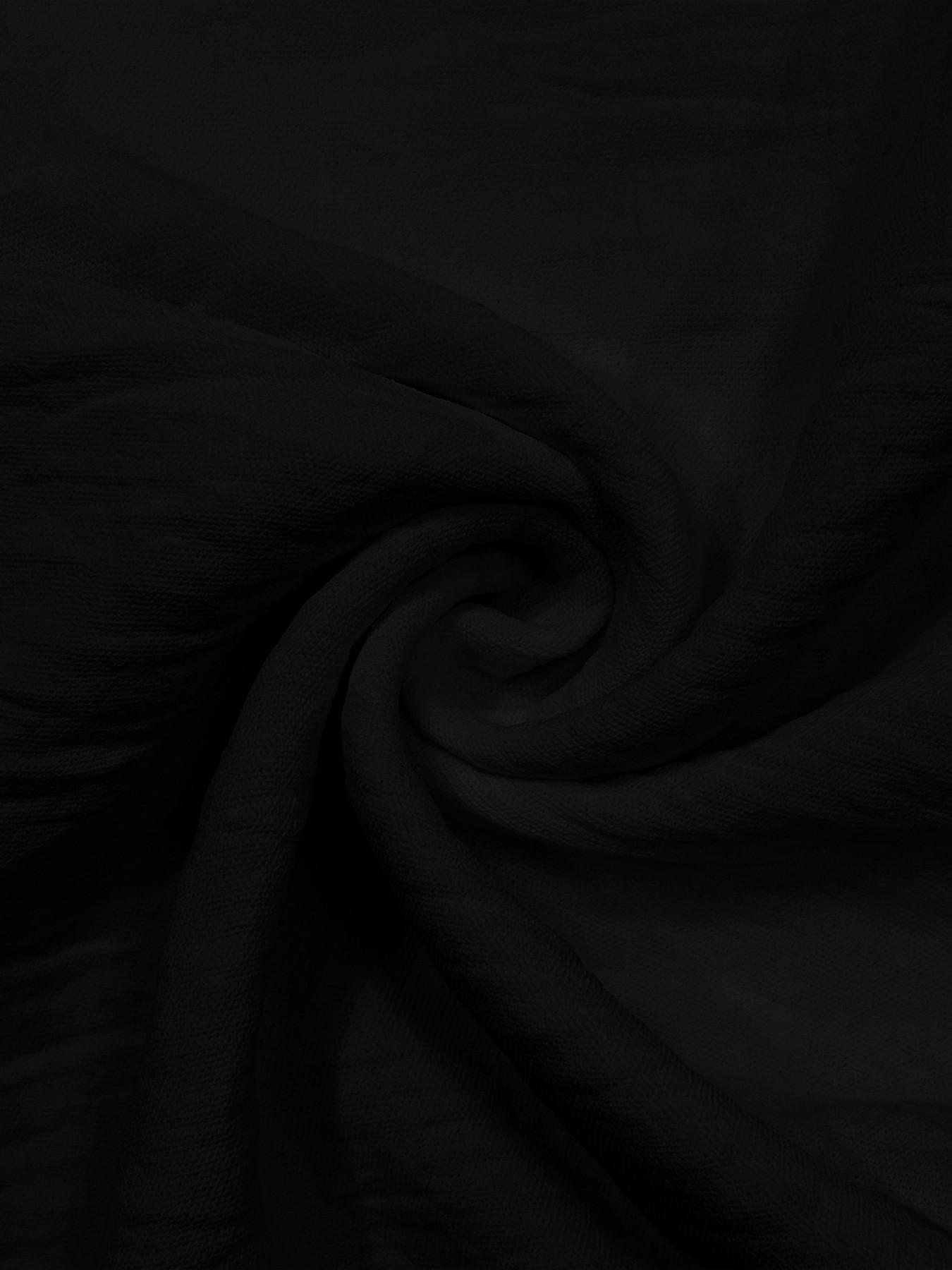 Women's Casual Loose Black Linen Wide Leg Pants Elastic Waist Drawstring Baggy Trousers Streetwear Yoga Lounge Wear