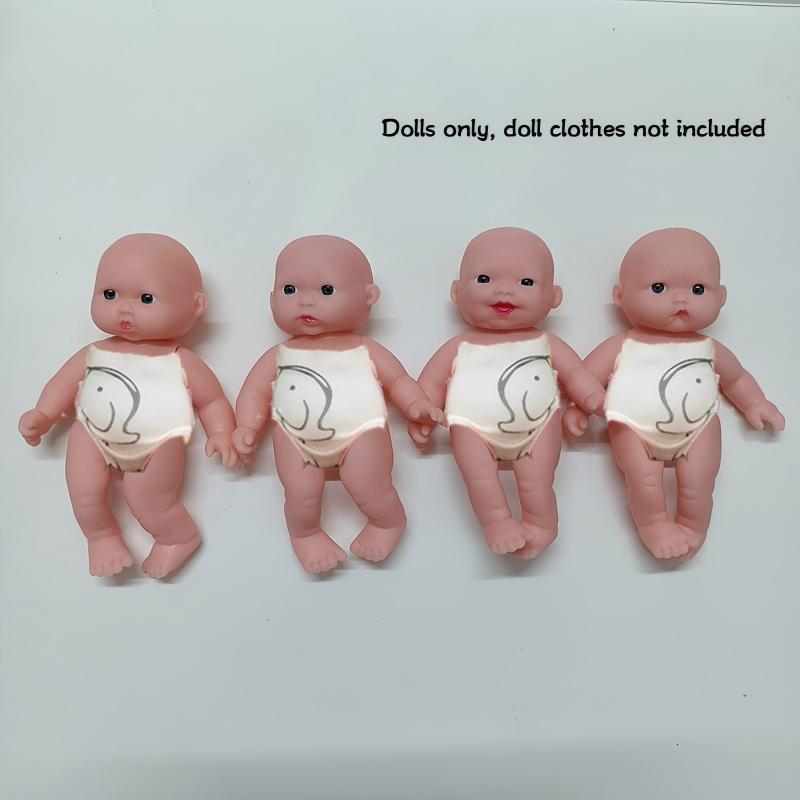 5-Inch PVC Plush Doll, Early Education Toy for Kids, Soft Rubber Doll, Birthday and New Year Gift for Little Girls