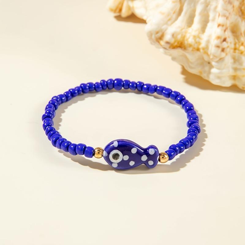 Women's 20pcs Colorful Bracelet Set - Stackable Beach Charm Arm Candy with Round Beads and Ocean Charms for Vacation & Casual Wear, Daily Wear, Colorful Beads, Arm Candy Accessories, Bracelet Stacking, Bracelets