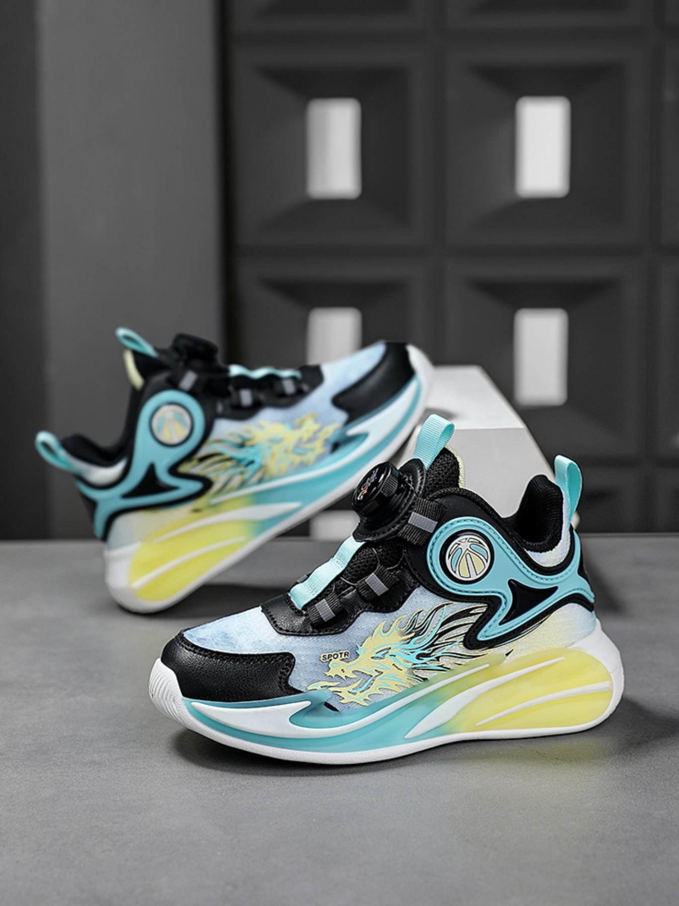 Basketball Shoes for Boys, Breathable Mesh Training Sneakers, Outdoor Sports Running Shoes, Suitable for All Seasons