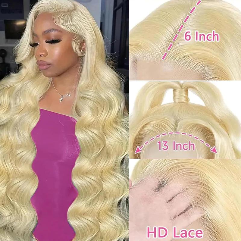 Blonde 613 Wigs Body Wave Lace Front Wigs 13x6 HD Lace Front Human Hair Wigs Pre Plucked HD Lace Wigs For Women 180 Density