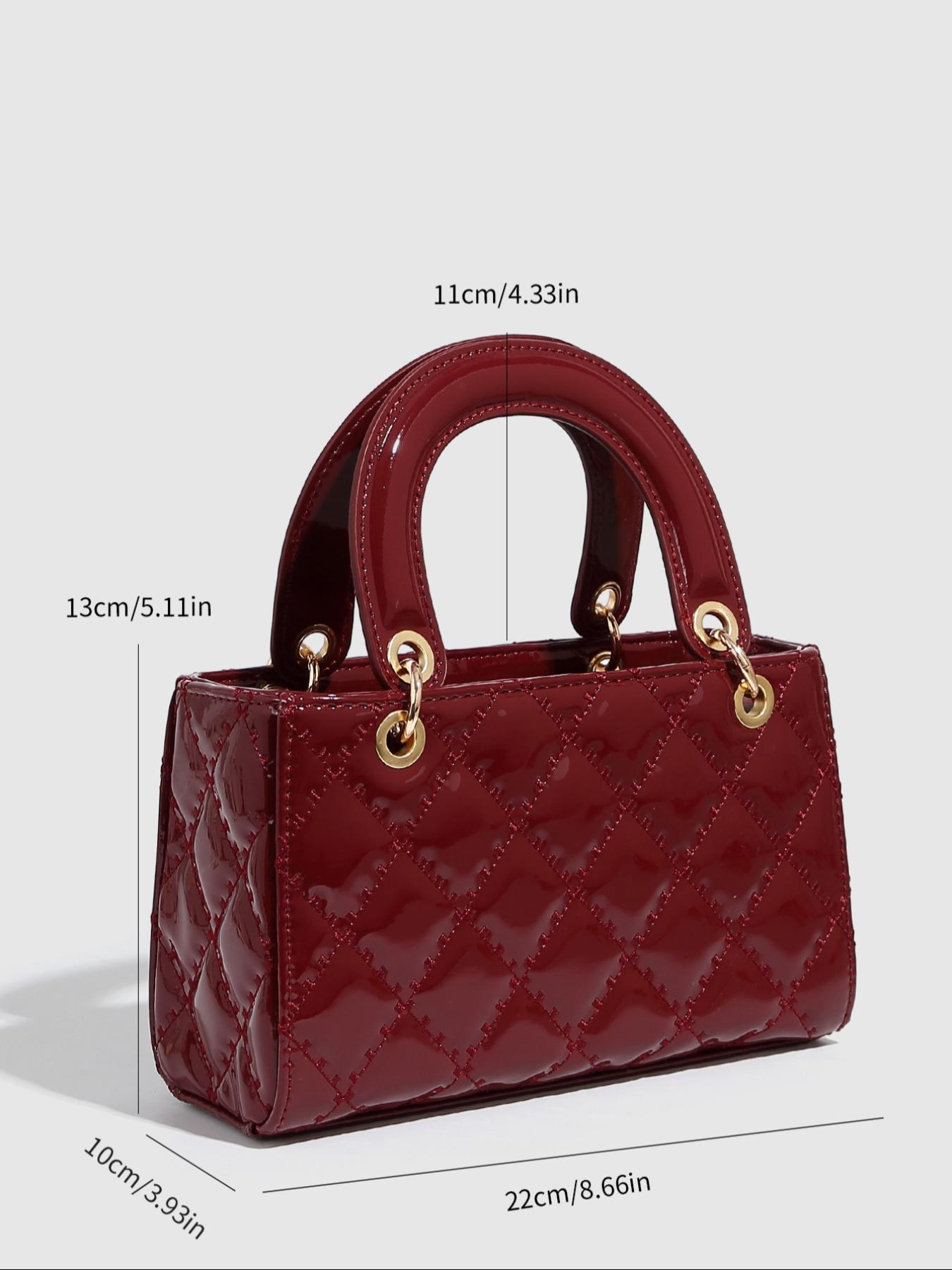 Christmas PU Leather Bag, Elegant Plaid Handbag for Women, Versatile Summer New Painted Leather Crossbody Bag, Fashion Shoulder Clutch, Casual Shoulder Bag