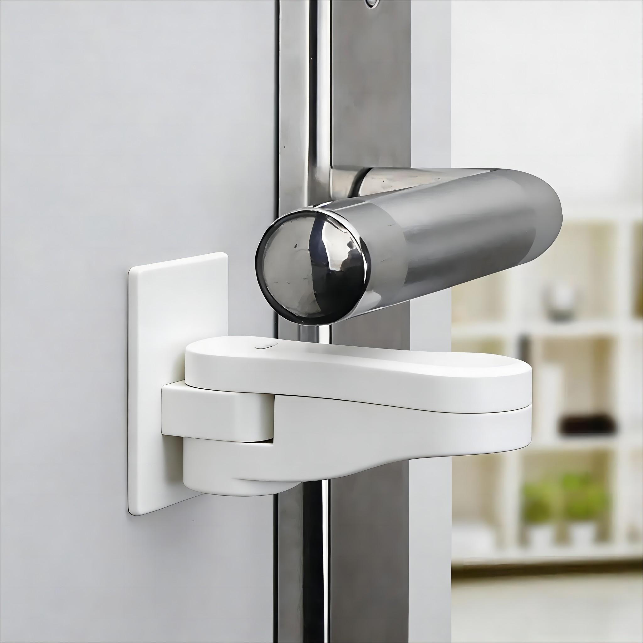 Single Door Handle Safety Lock, Pure Color Door Handle Lock, Home Decor Door Handle Lock, Bedroom Accessories, Secure and Stylish