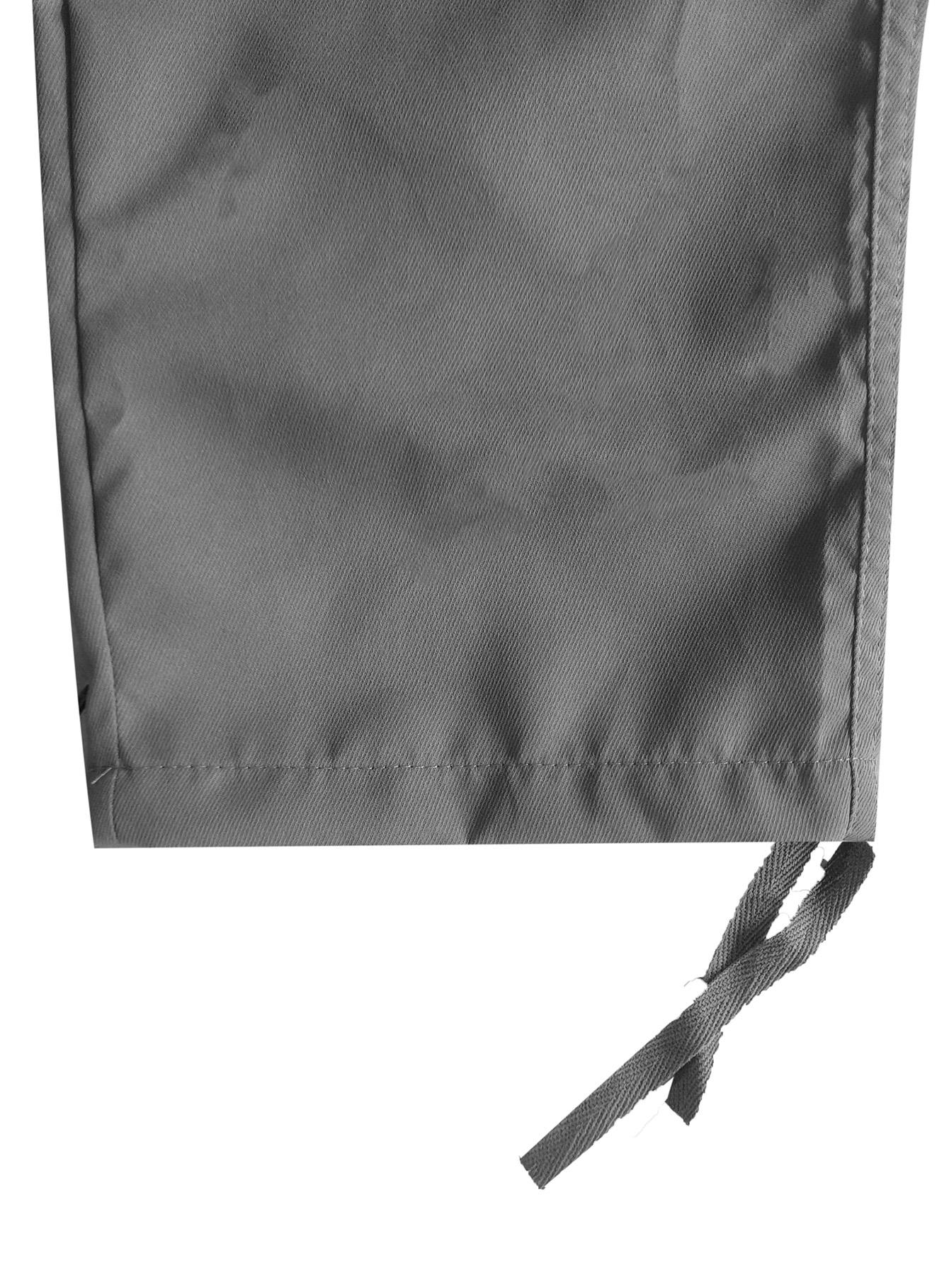 4-piece set of men's durable work pants with multiple pockets for outdoor sports, featuring drawstring design, suitable for spring and autumn, machine washable, holiday gift.