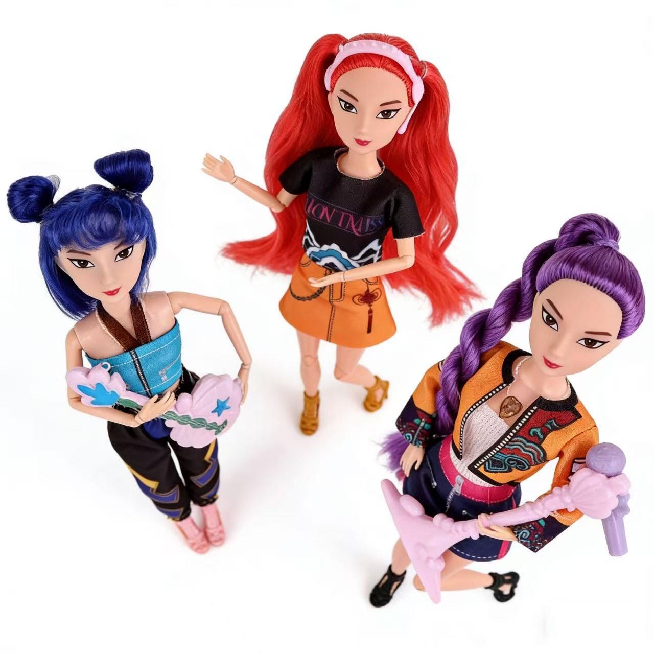 Fashion Girl Group Doll with Musical Instrument Accessories, 11.5 Inch Jointed Doll Gift, Christmas Present, Birthday Gift