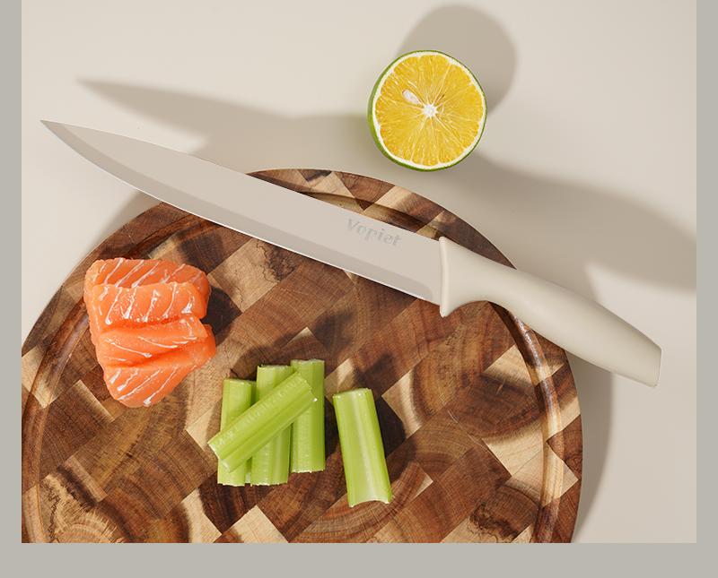 14 Pieces, Kitchen Knife Set, 7 Knives, 7 Protective Sleeves, Can Cut Meat and Vegetables, Can Cut Fruit, Can Cut Steak, Rust Resistant and Durable,  Gift Set Outdoorfun Fathersdaygift Outdoorfun Fathersdaygift Utensils Stainless Steel Cooking