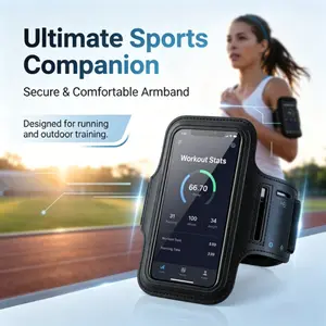 Running Armband Phone Holder, Water Resistant Sports Armband for iPhone and Android Phones